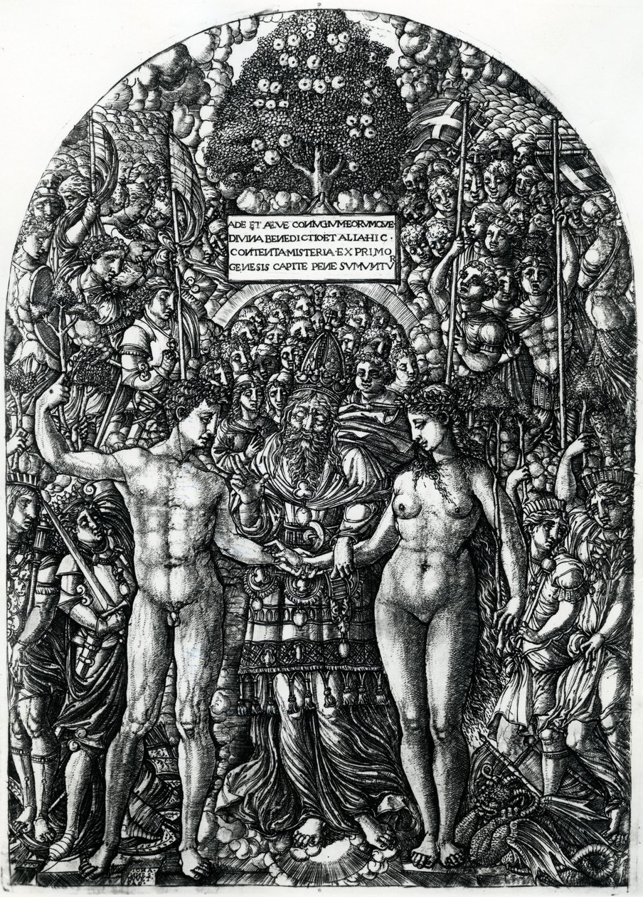 El matrimonio de Adán y Eva, c.1540-55 de Jean Duvet