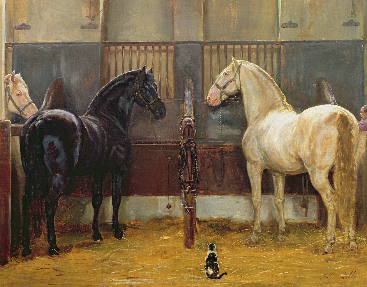 Cremas y negros en las caballerizas del Palacio de Buckingham de Jean Edouard Lacretelle