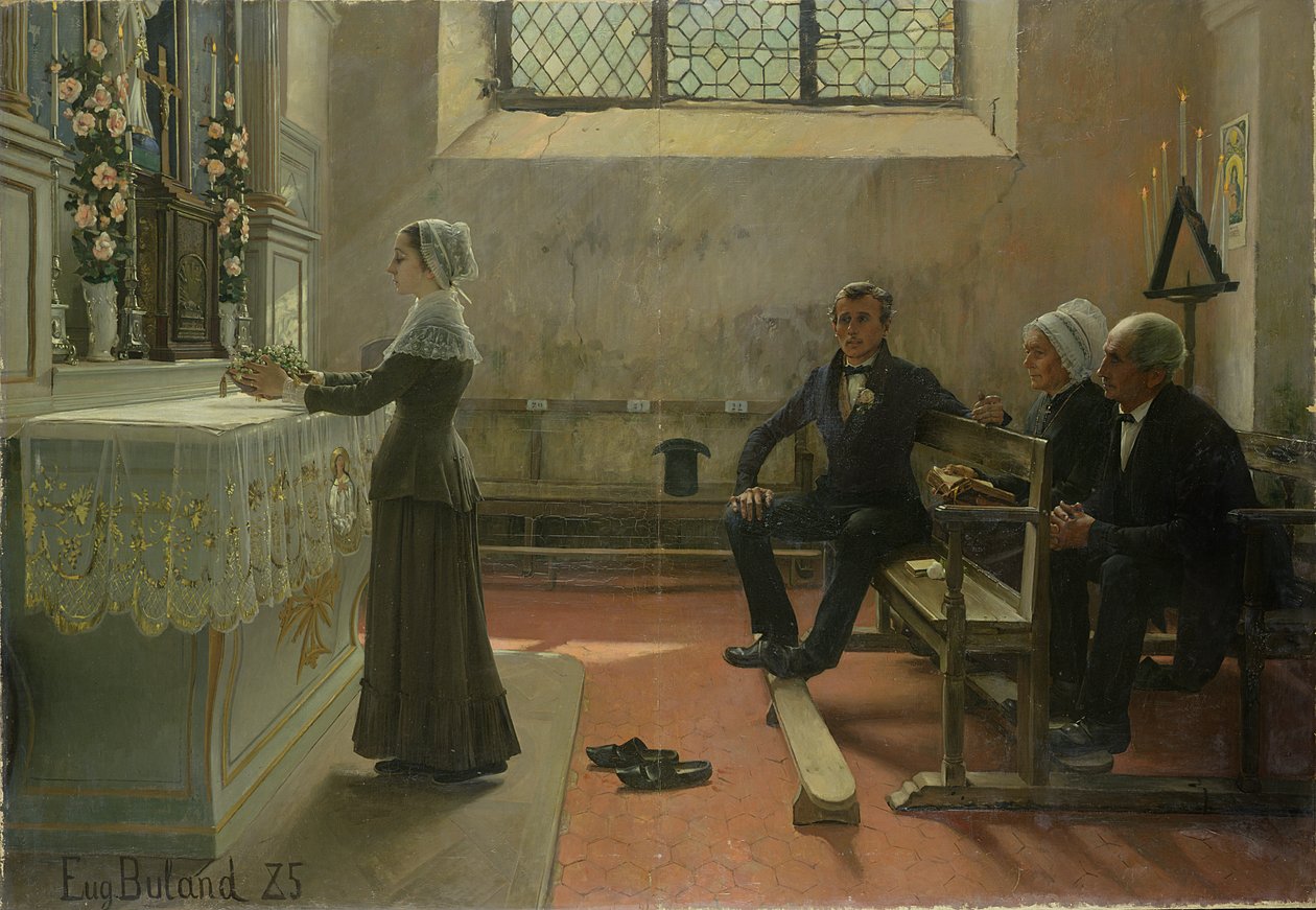 Ofrenda a la Virgen el día después de la boda de Jean Eugene Buland