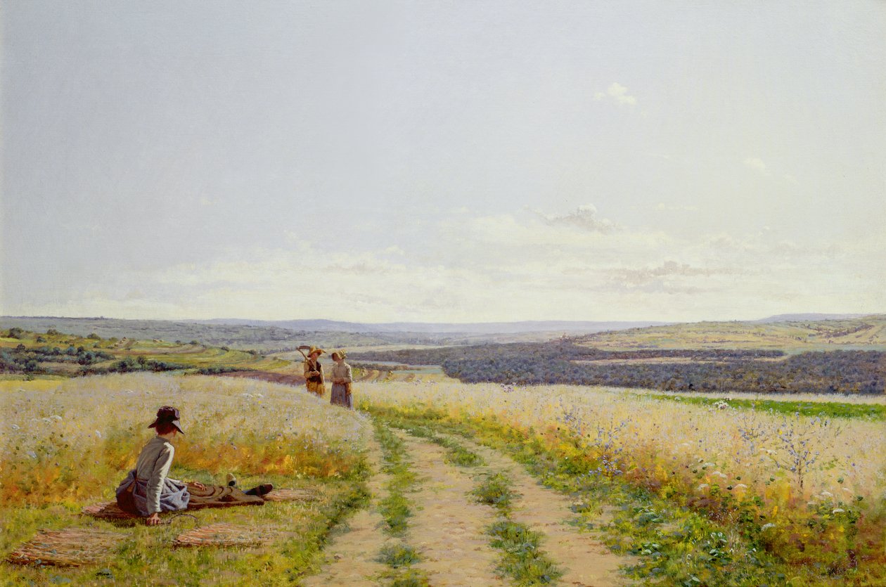 Niña en los campos de Jean F. Monchablon