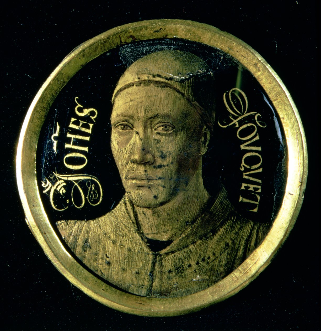 Autorretrato en medallón, c.1450 de Jean Fouquet