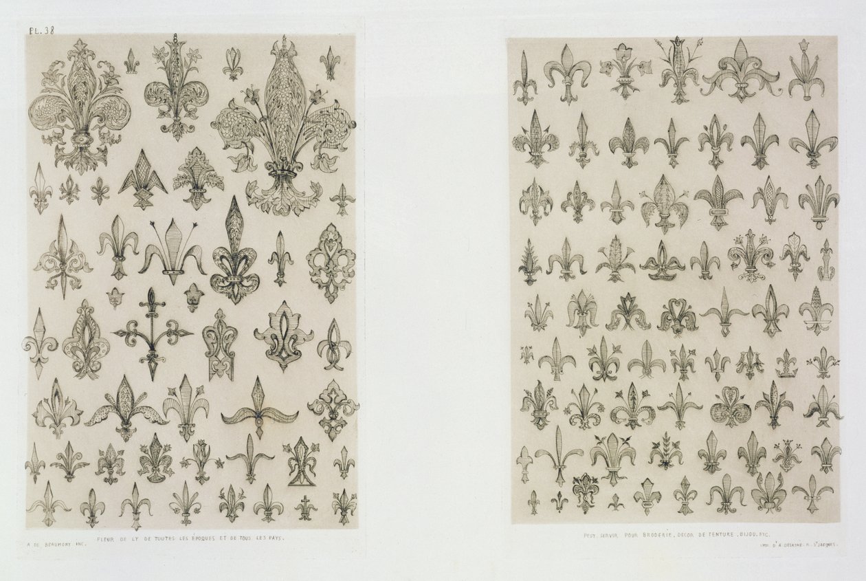 Diseños de Fleur de Lys de todas las épocas y de todo el mundo, de 