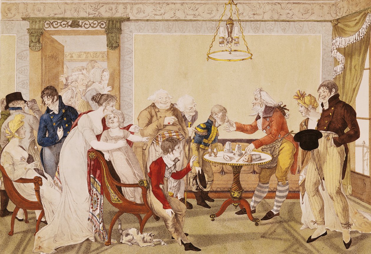 El ilusionista, grabado por Louis Charles Ruotte, c.1807 de Jean Francois Bosio