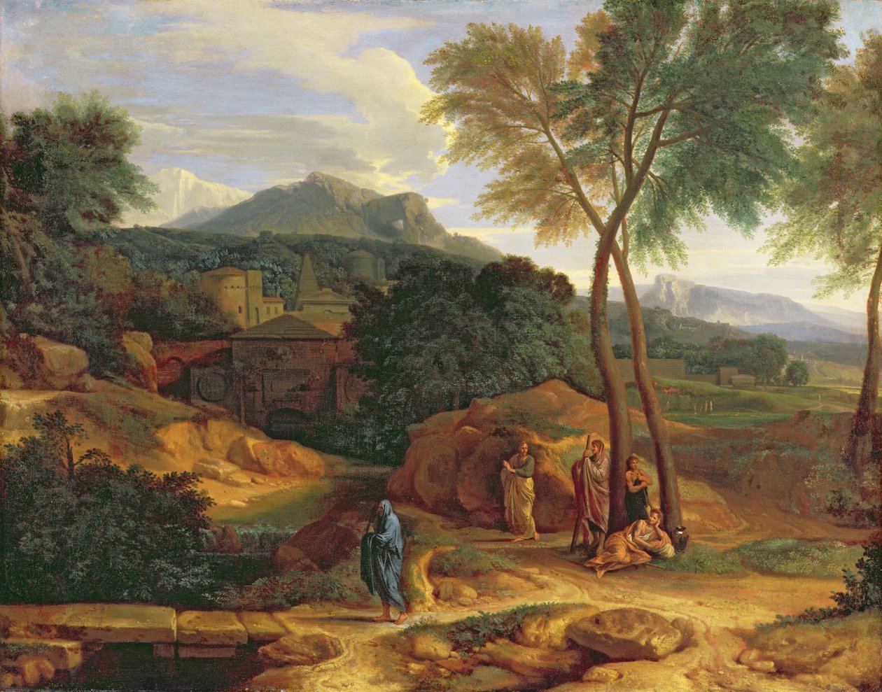 Paisaje con Conopion llevando las cenizas de Foción de Jean Francois I Millet