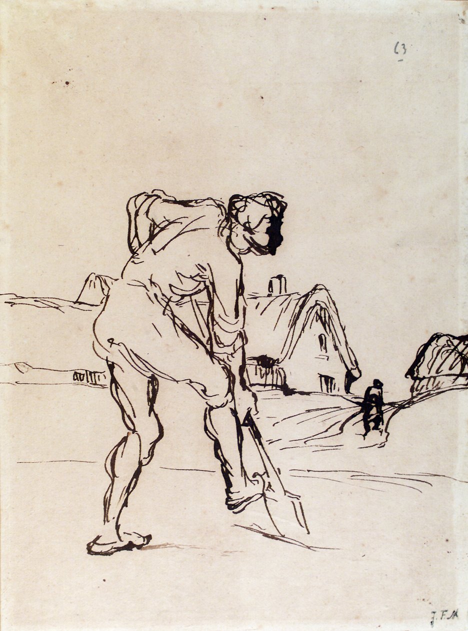 Campesino cavando de Jean Francois Millet