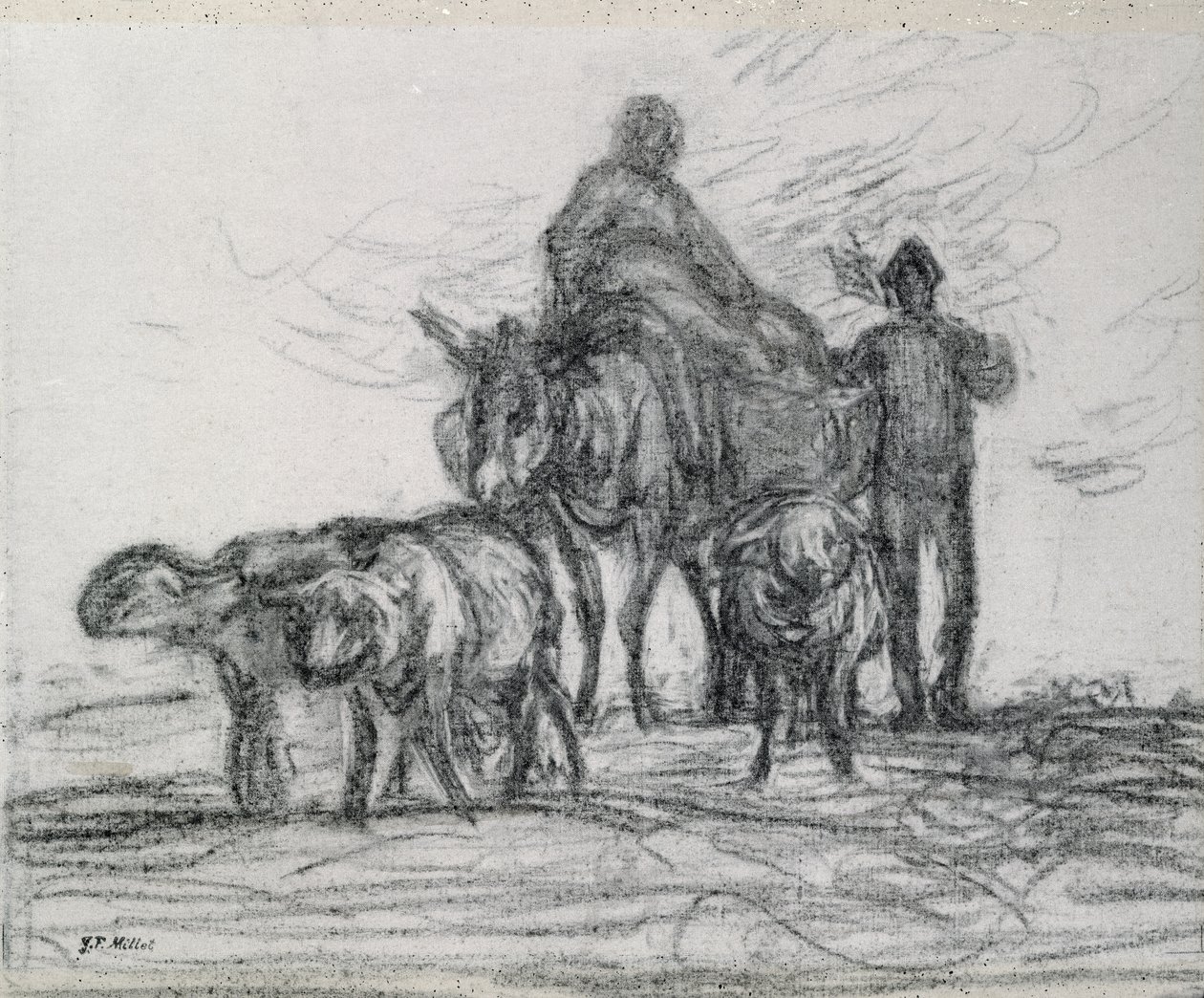Regreso de los campos, 1873 de Jean Francois Millet