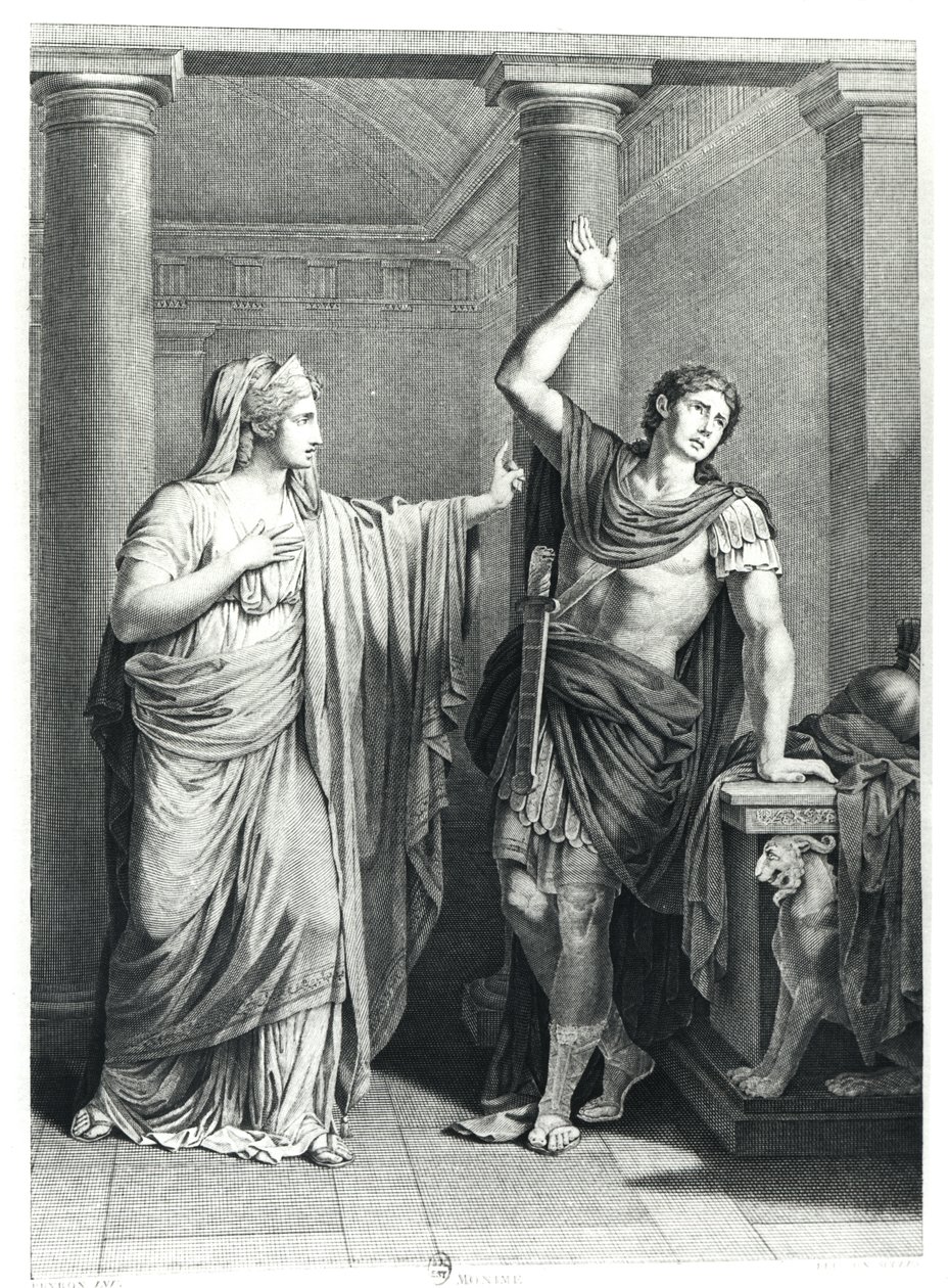 Monime y Xiphares, ilustración de 