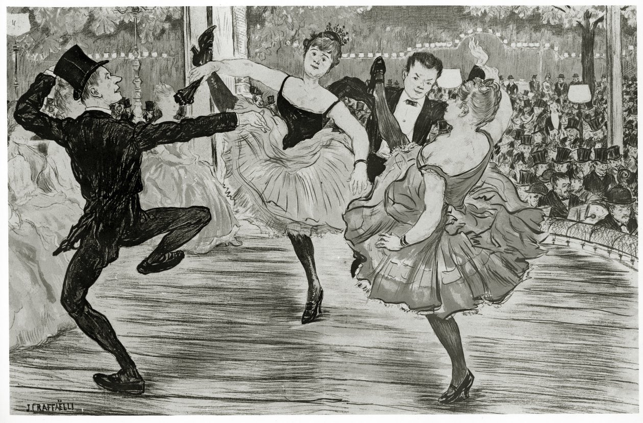 Cuadrilla en el Moulin Rouge de Jean Francois Raffaelli
