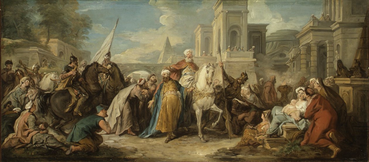 El triunfo de Mardoqueo de Jean François de Troy