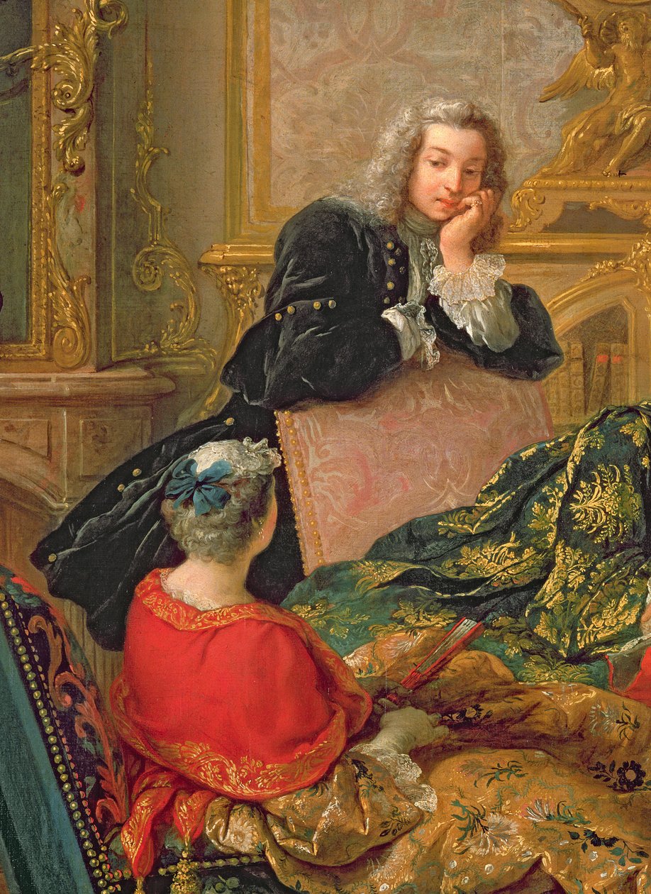 La lectura de Molière, c.1728 (detalle) de Jean François de Troy