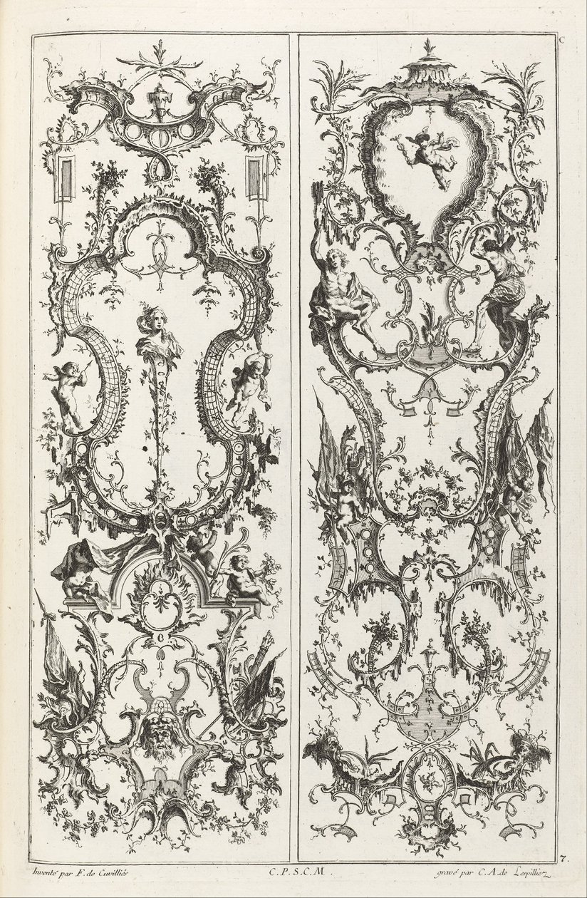 Libro de Ornamentos... de Jean François Cuvilliés