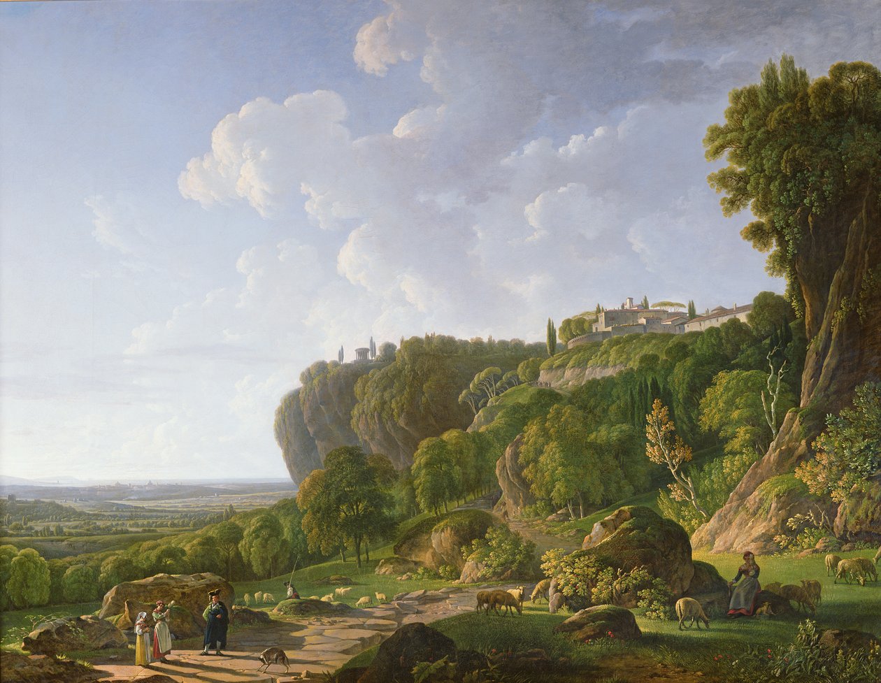 Tívoli y la Campiña Romana a lo largo de la Vía Apia de Jean François Sablet