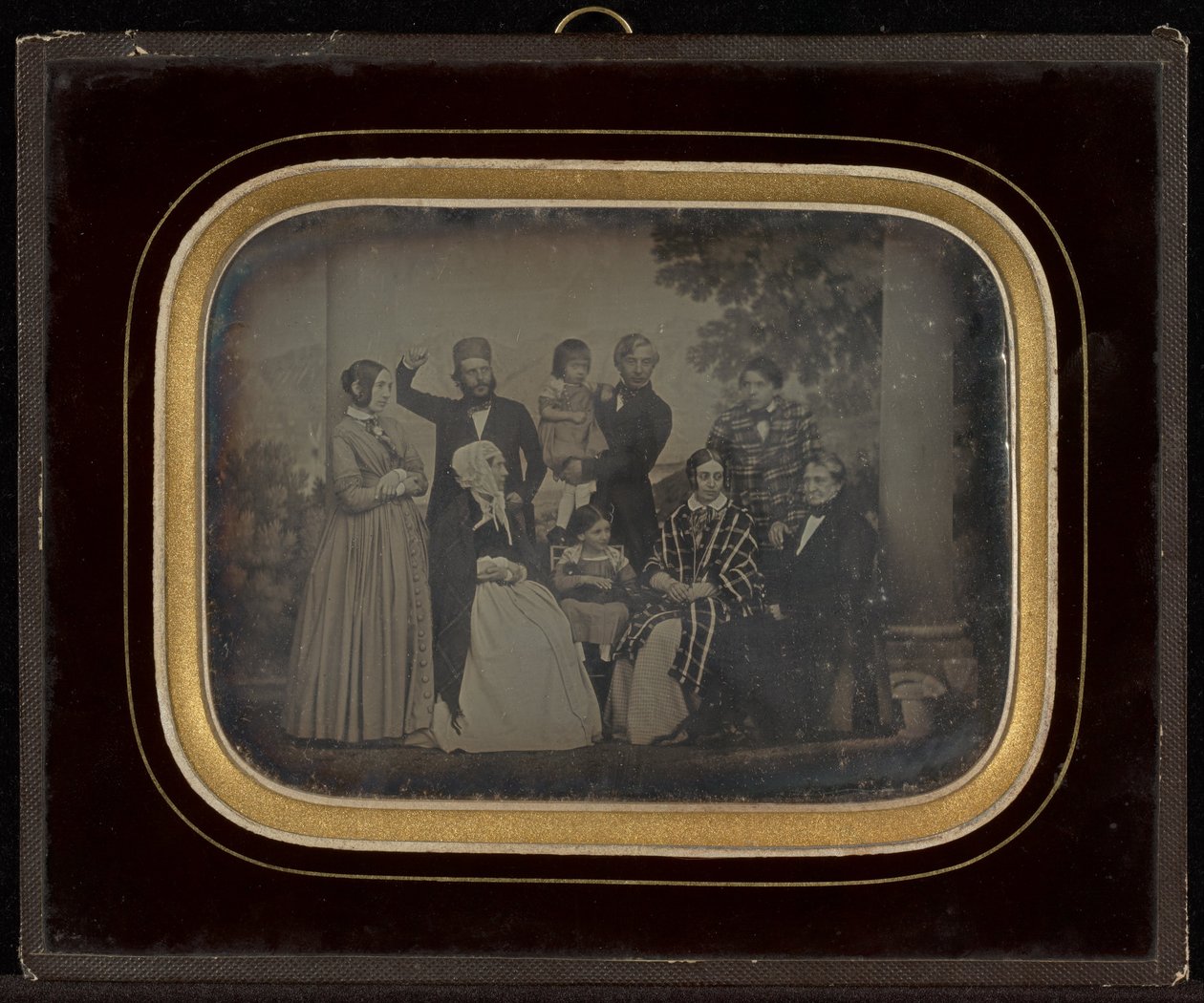 (Retrato de grupo de nueve miembros del Círculo de Eynard-Lullin) de Jean Gabriel Eynard