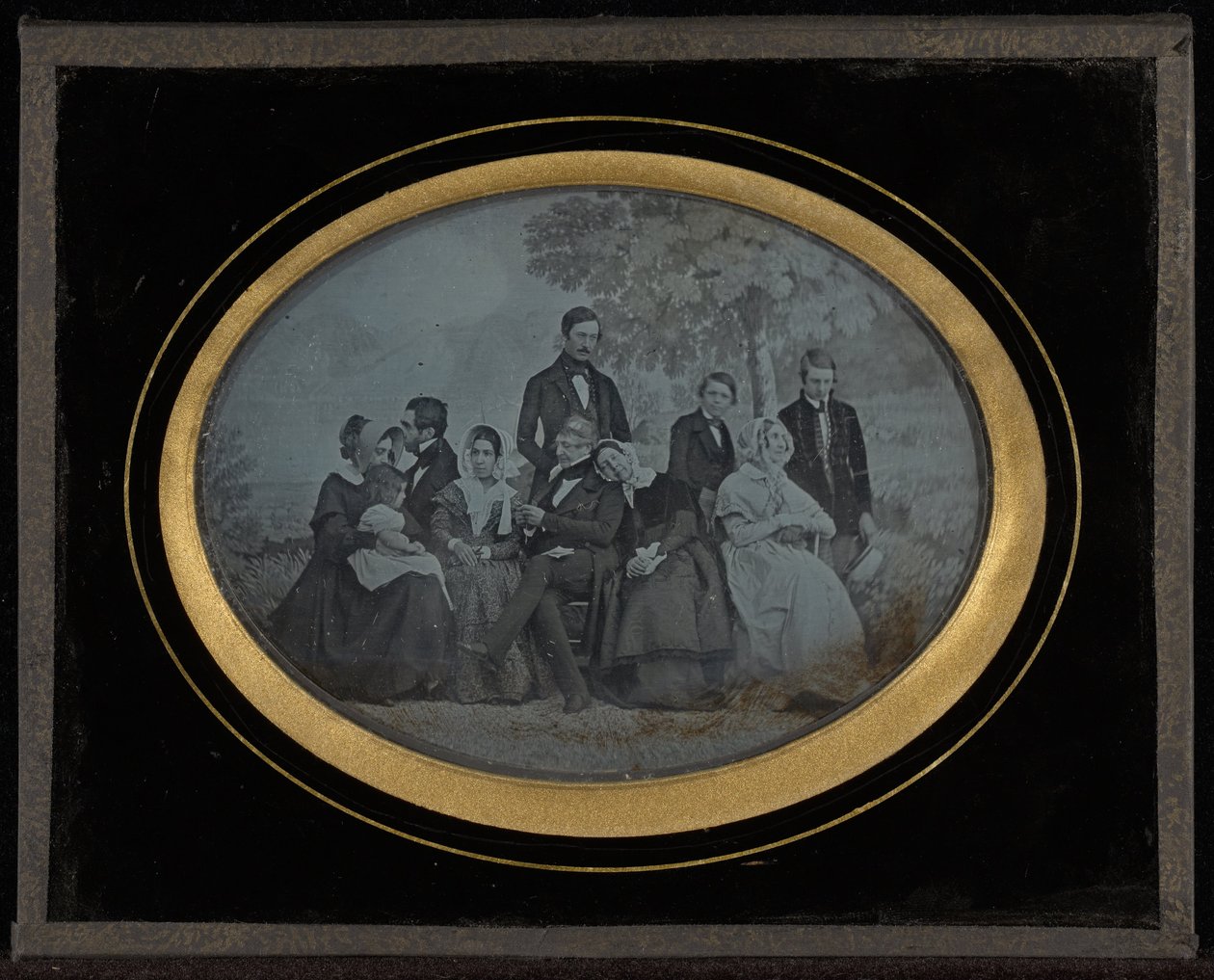 (Retrato de grupo de diez miembros del Círculo de Eynard-Lullin) de Jean Gabriel Eynard