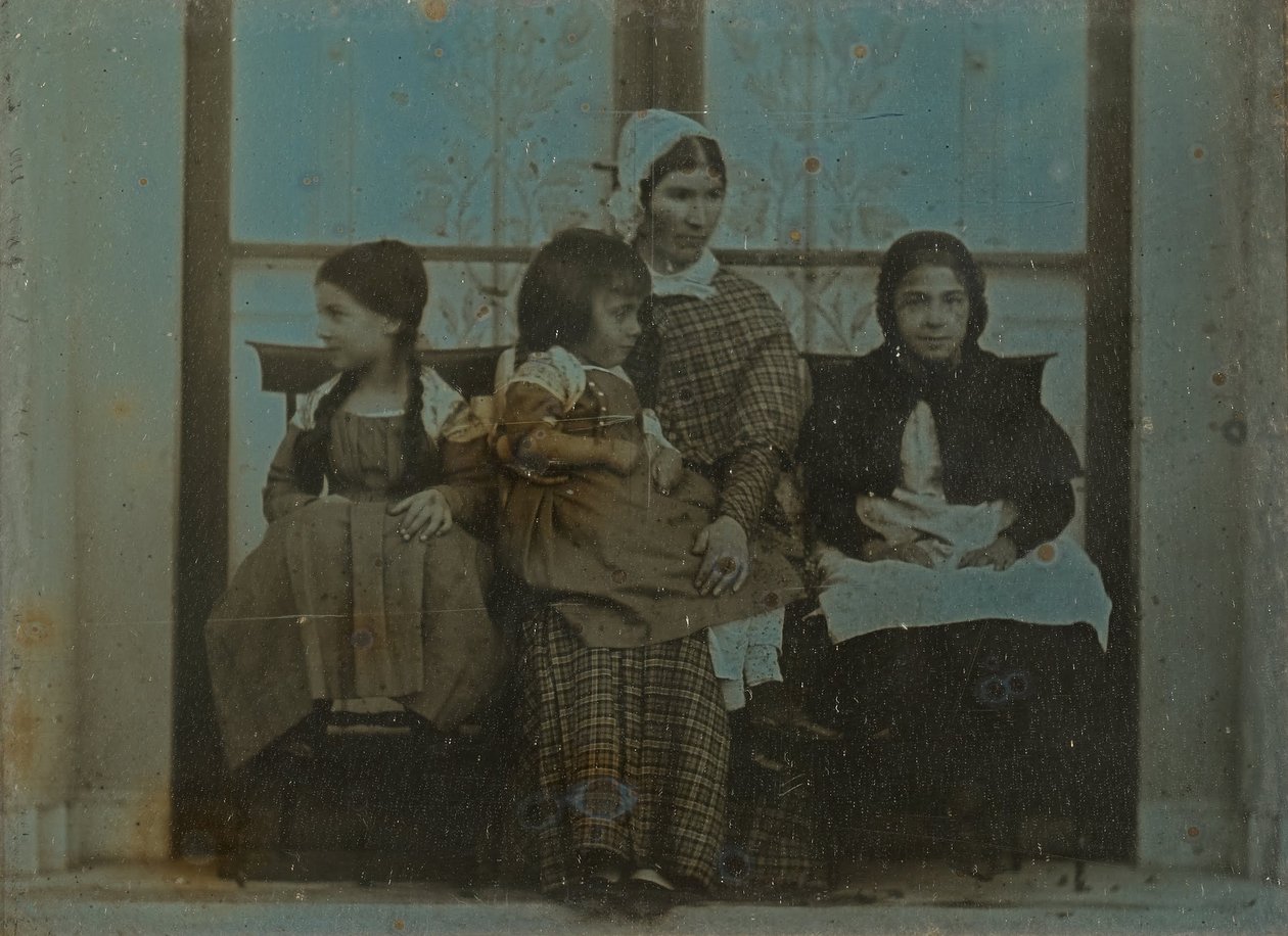 (Retrato grupal de dos niñas y dos sirvientas de Jean-Gabriel Eynard) de Jean Gabriel Eynard