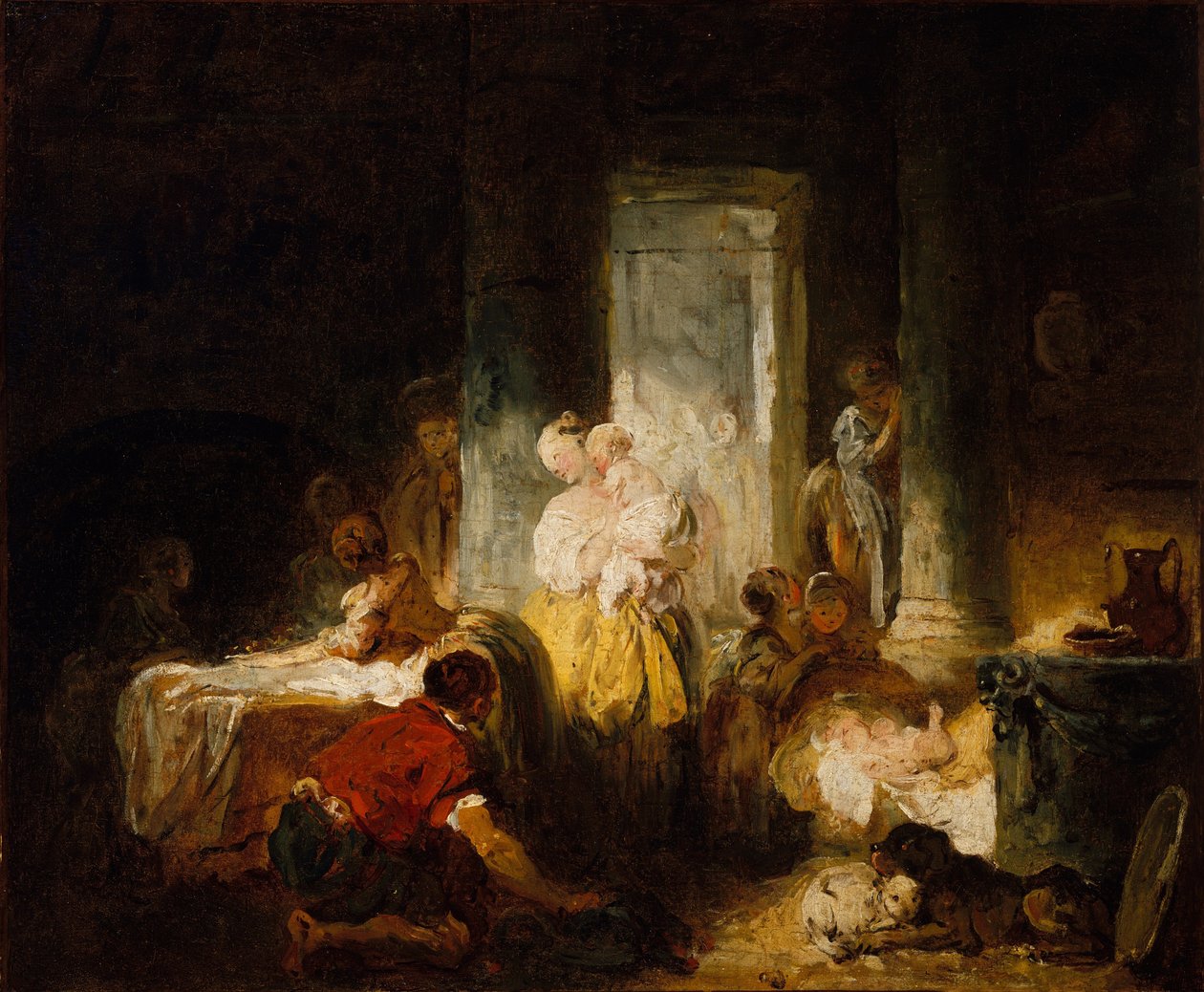 La madre feliz de Jean-Honore Fragonard