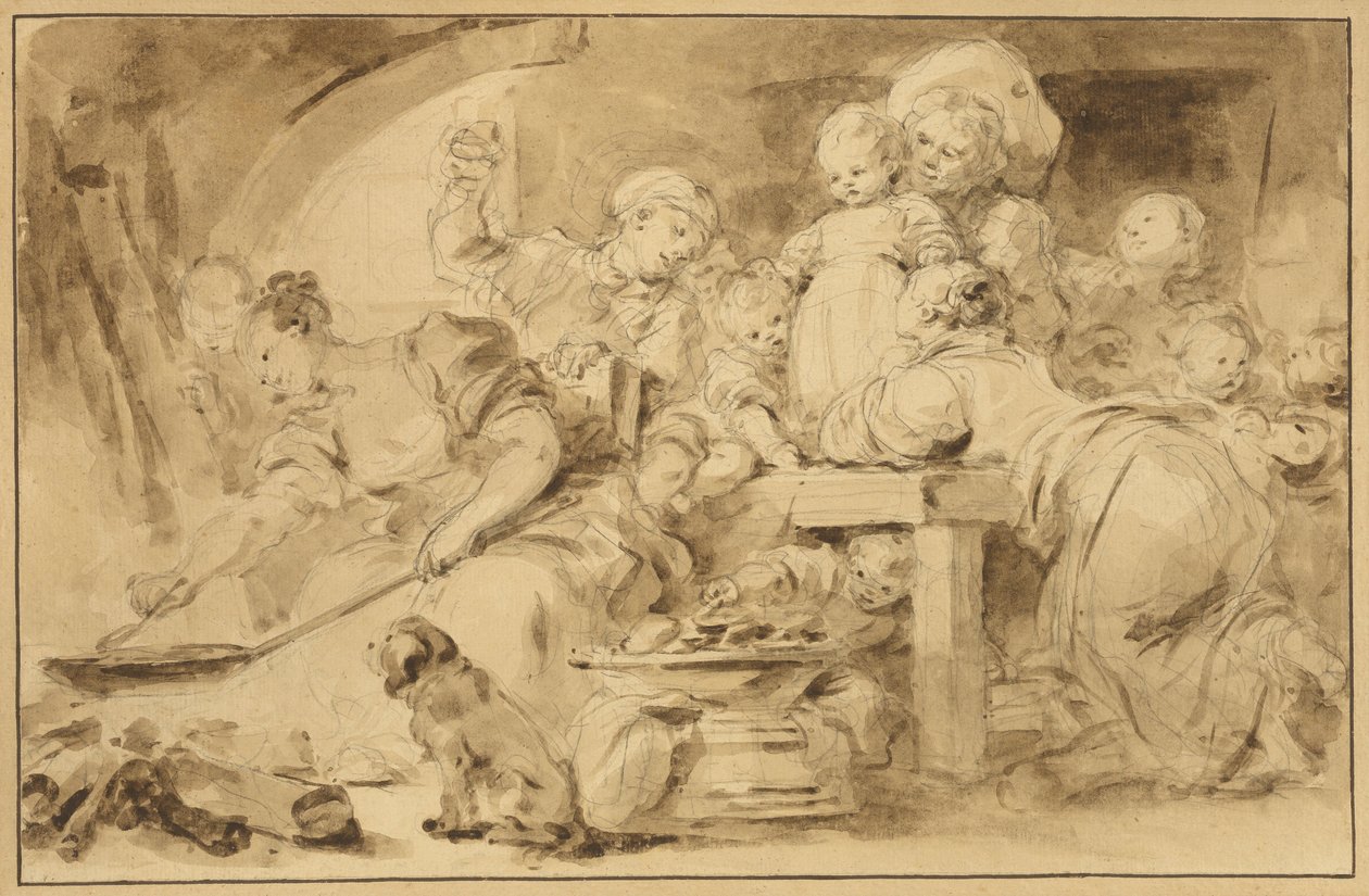 El fabricante de panqueques de Jean-Honore Fragonard