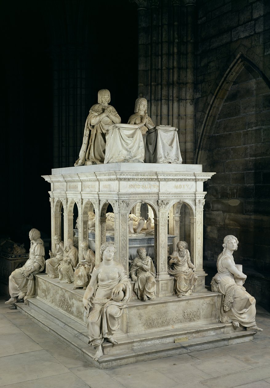 Vista de la tumba de Luis XII (1462-1515) y Ana de Bretaña (1496-1533) de Jean I Juste