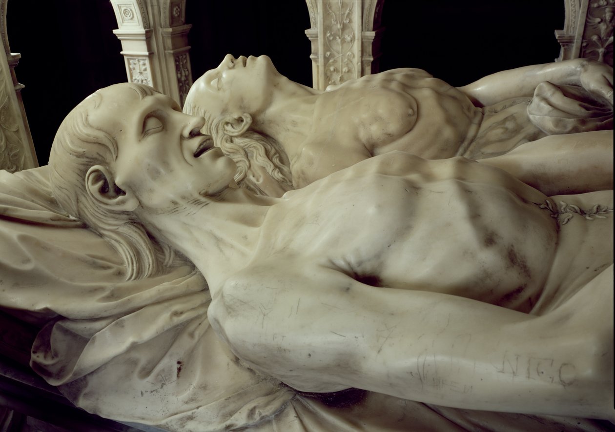 Efigies de Luis XII (1462-1515) y Ana de Bretaña (1477-1514) de su tumba, 1516 (mármol) de Jean I Juste