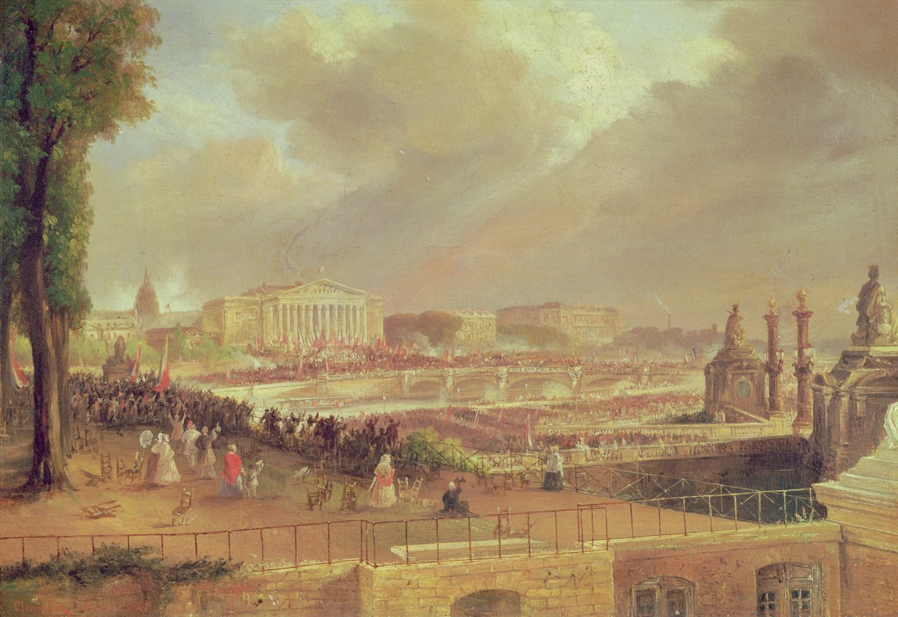Proclamación de la Segunda República Francesa, Place de la Concorde, 24 de febrero de 1848 de Jean Jacques Champin
