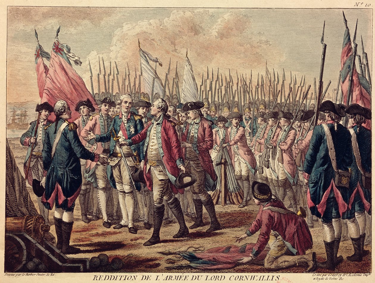 La rendición de Yorktown, 17 de octubre de 1781 de Jean Jacques Francois Le Barbier