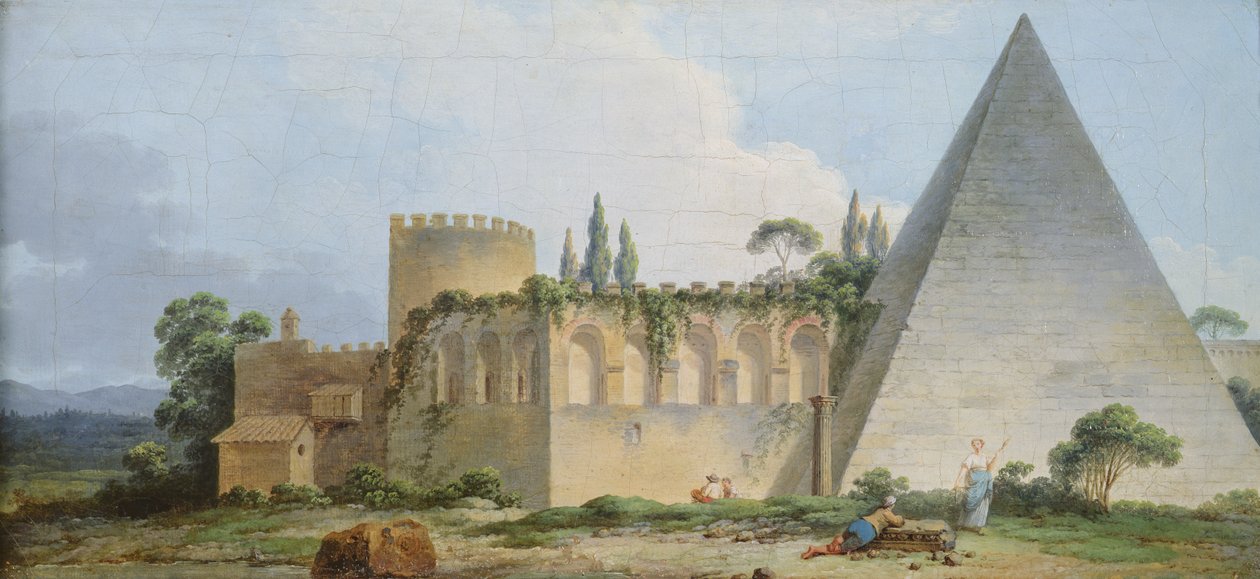 Tumba de Gaius Cestius, Roma de Jean Jacques Francois Le Barbier