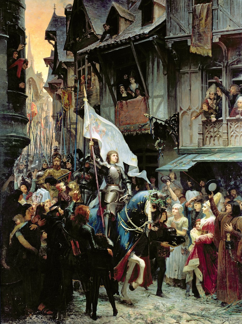 La entrada de Juana de Arco (1412-31) en Orleans el 8 de mayo de 1429 de Jean Jacques Scherrer