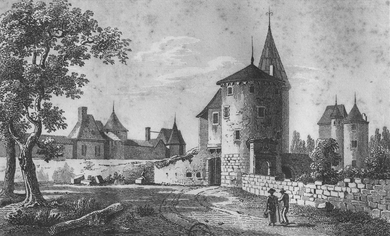 Vista del Castillo de Montaigne de Jean Jerome Baugean