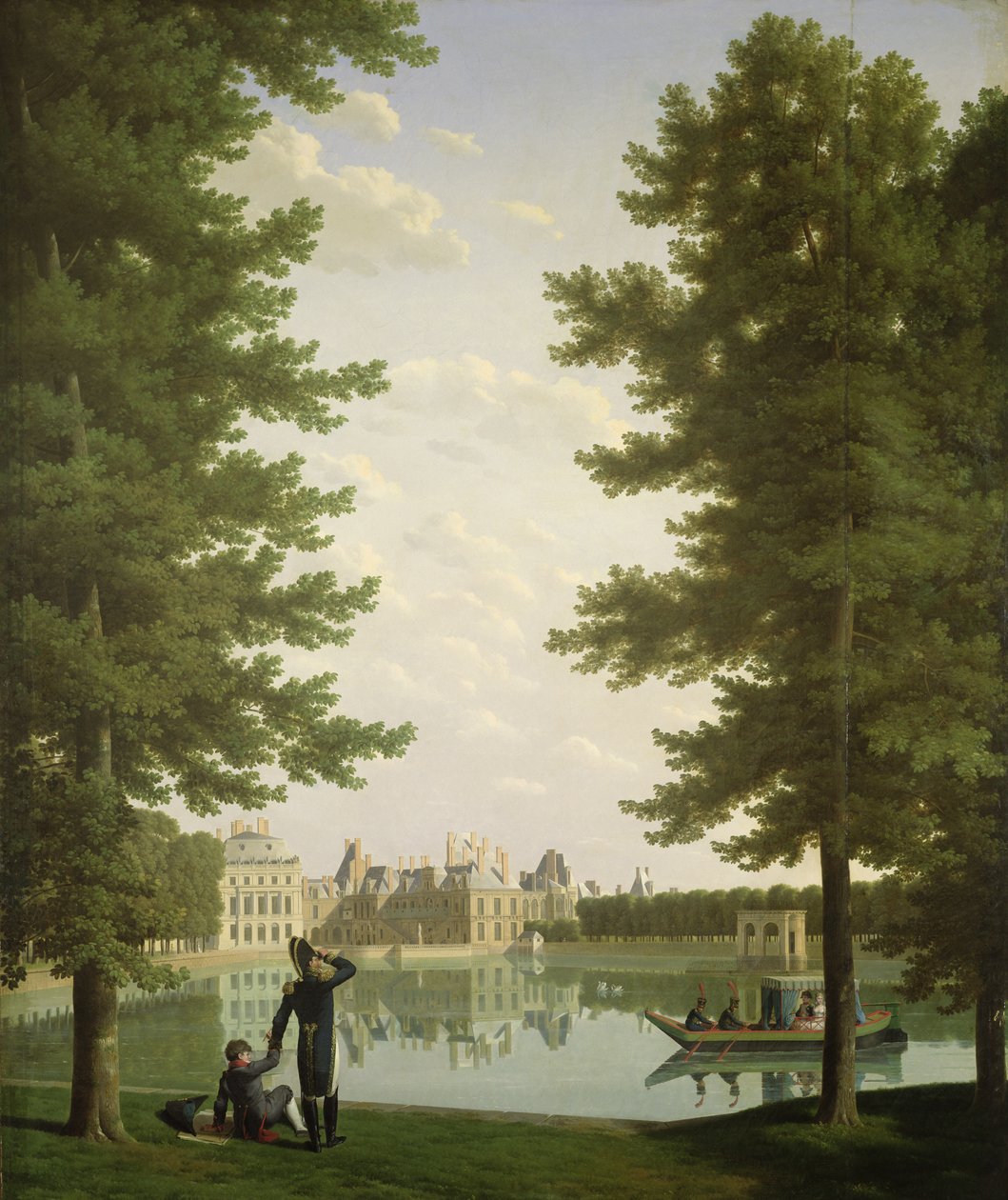 Napoleón I (1769-1821) y María Luisa (1791-1847) en el estanque de carpas en Fontainebleau, 1810 de Jean Joseph and Boilly, Louis Bidauld