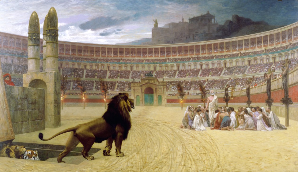 La última oración del mártir cristiano, 1863-83 de Jean Leon Gerome