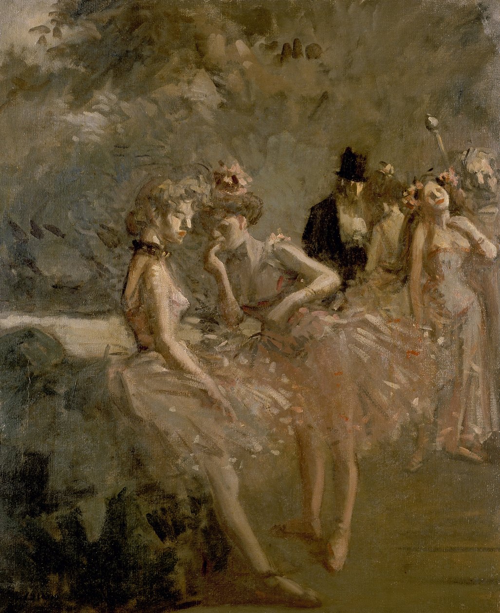 Escena en las Alas de un Teatro, c. 1870 - 1900 de Jean Louis Forain