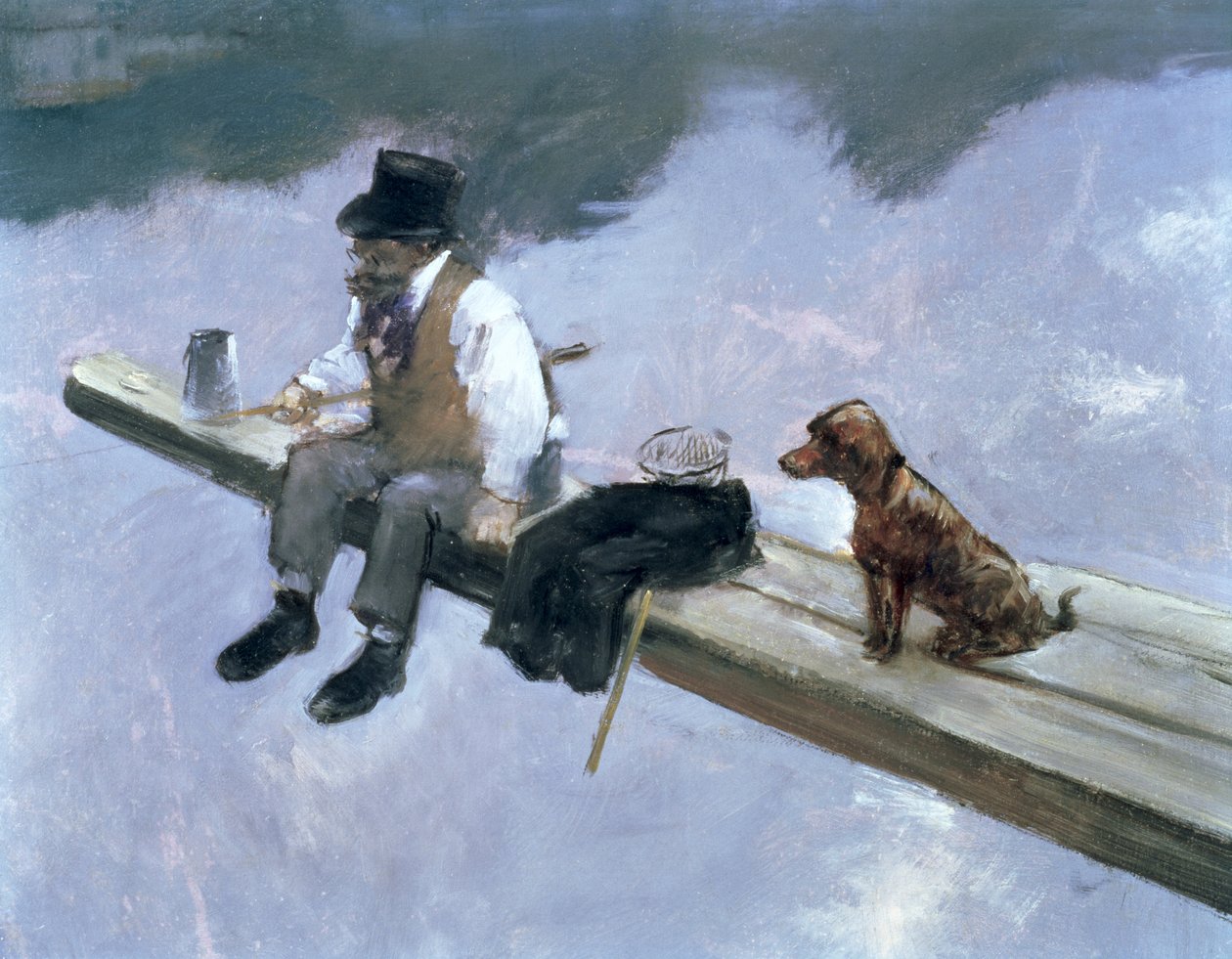 El pescador, (detalle) de Jean Louis Forain