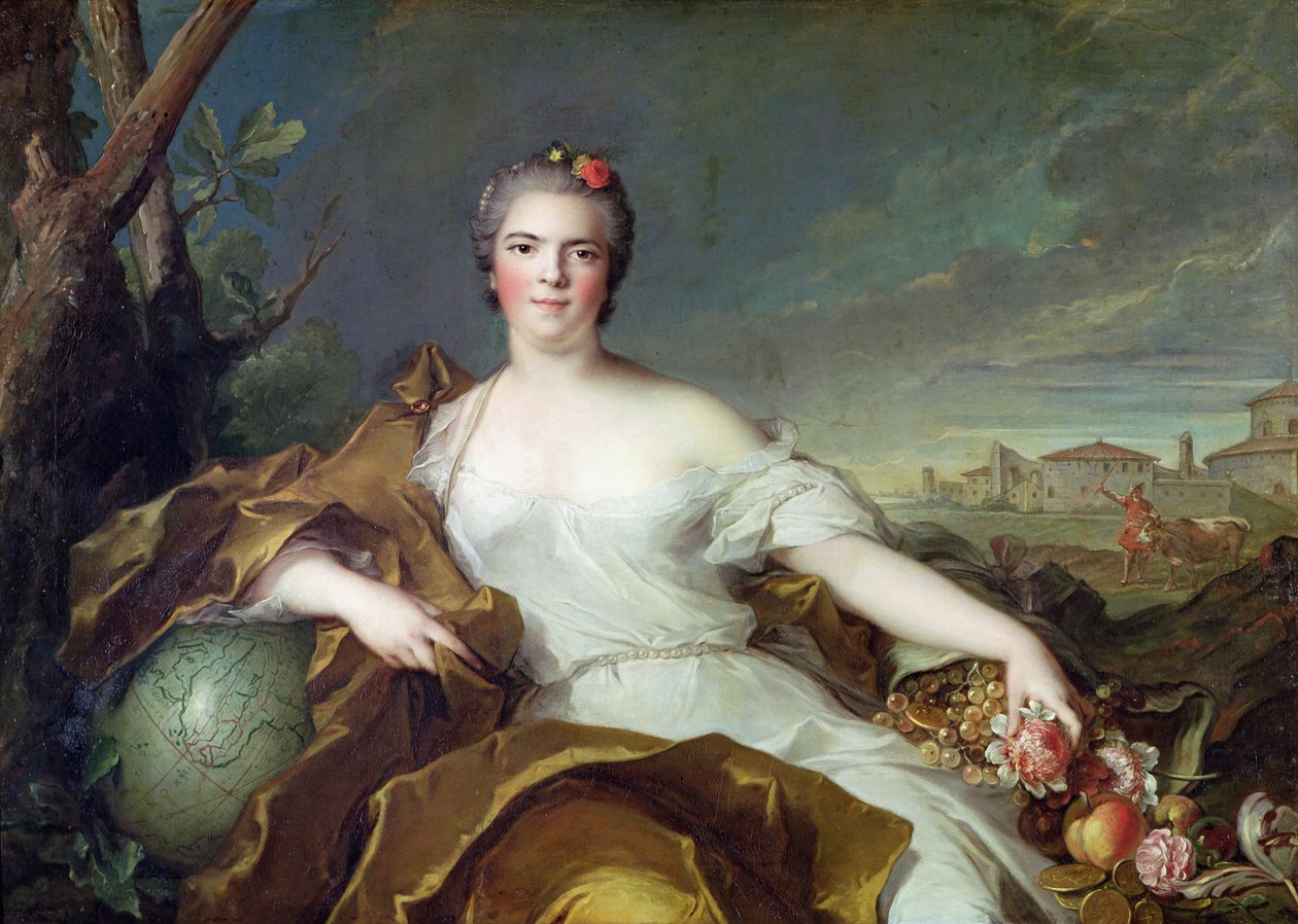 Louise-Elisabeth de Francia, como el elemento Tierra. 1750-1 de Jean Marc Nattier