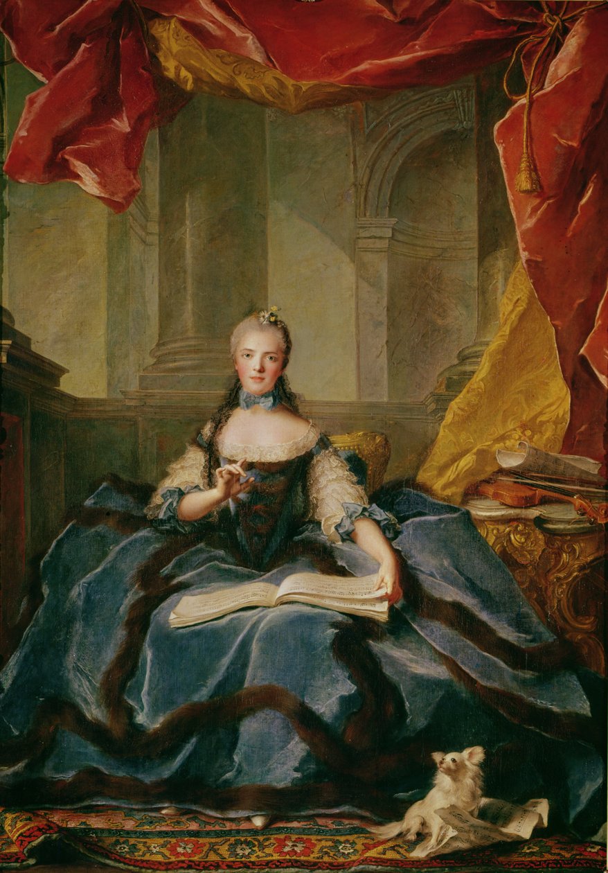 Madame Adelaide de Francia (1732-1800) en traje de corte, 1758 de Jean Marc Nattier