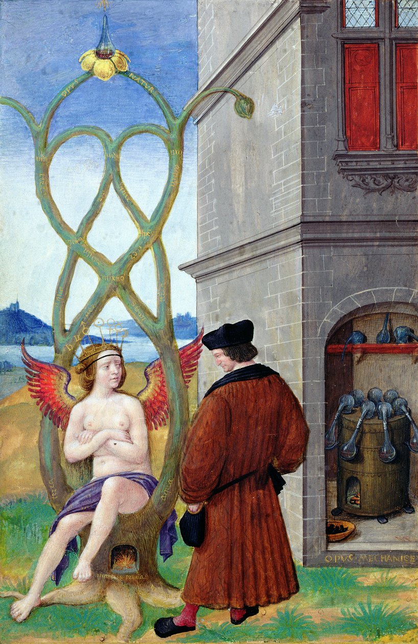 Diálogo entre el alquimista y la naturaleza, 1516 de Jean Perreal