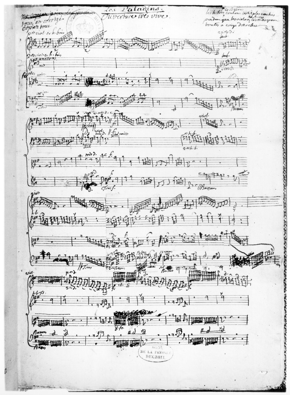 Página de apertura de la partitura de 