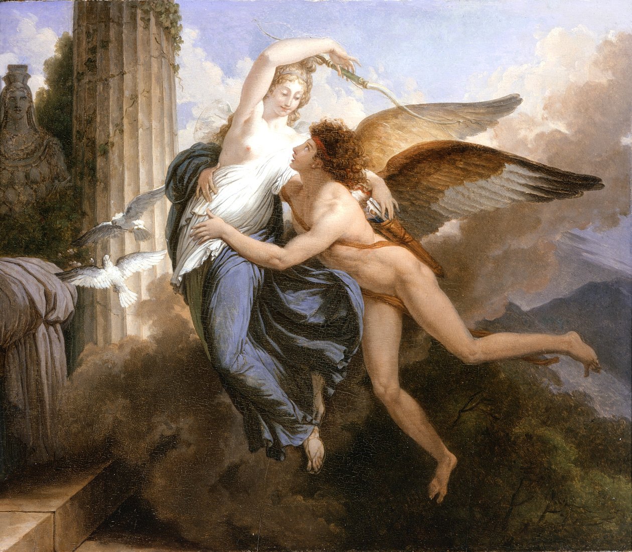 La Reunión de Cupido y Psique, 1789-1792 de Jean Pierre Saint Ours