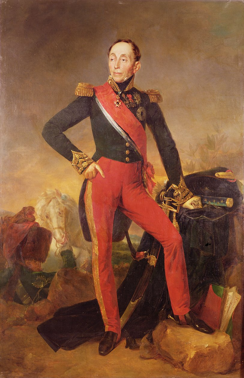 Retrato del Marqués Emmanuel de Grouchy (1766-1847) Mariscal de Francia de Jean Sebastien Rouillard