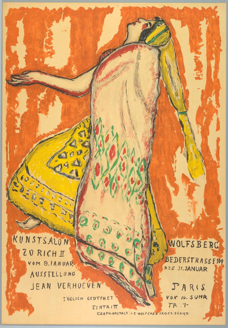 Póster, Exposición Jean Verhoeven, Kunst Salon Wolfburg, ca. 1915 de Jean Verhoeven