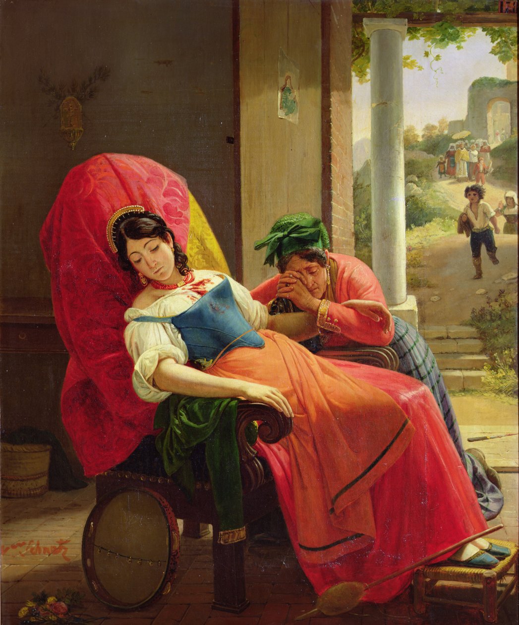 La Mujer Asesinada, c.1824 de Jean Victor Schnetz