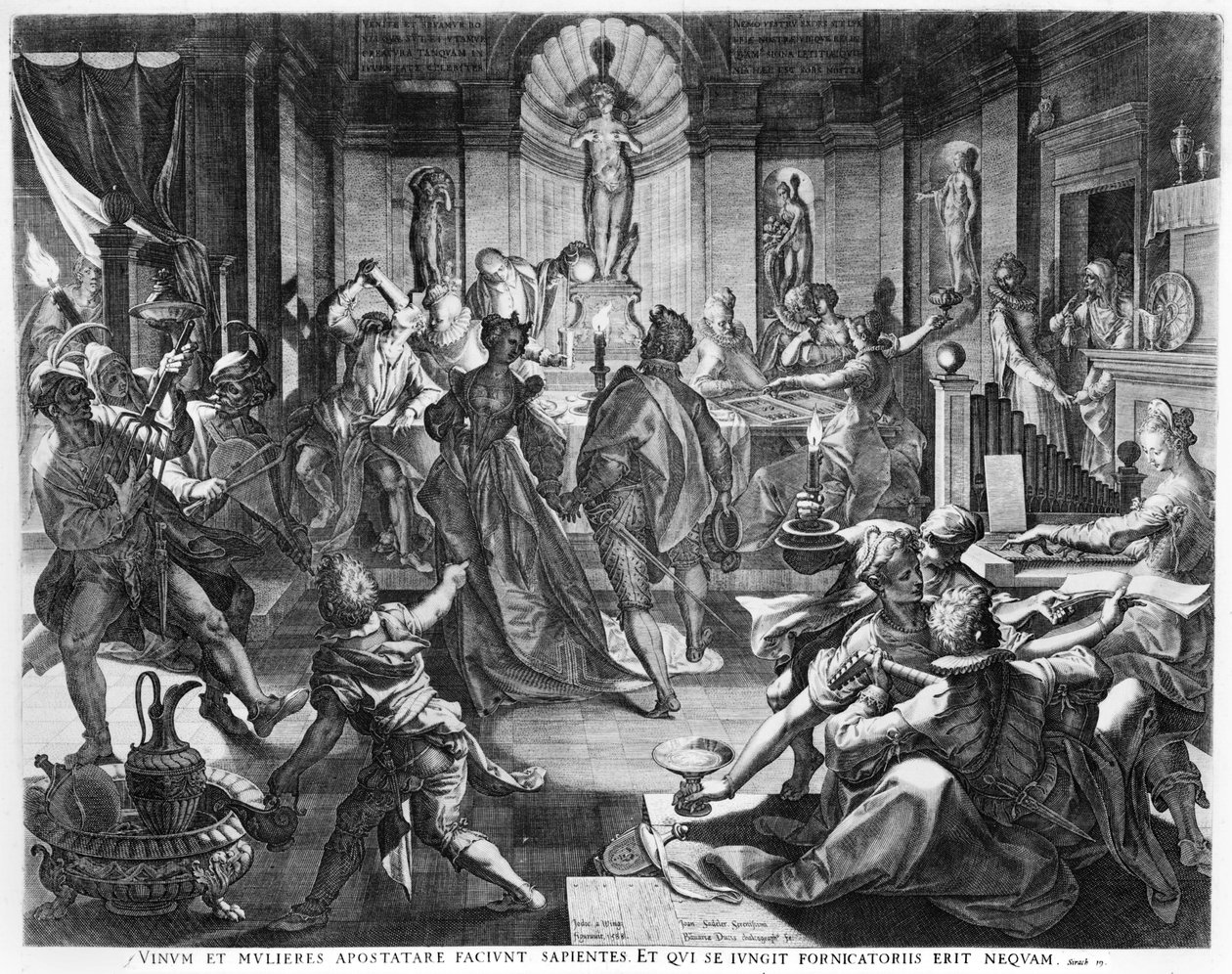 Escena de celebración, 1588 de Jean or Johann Sadeler
