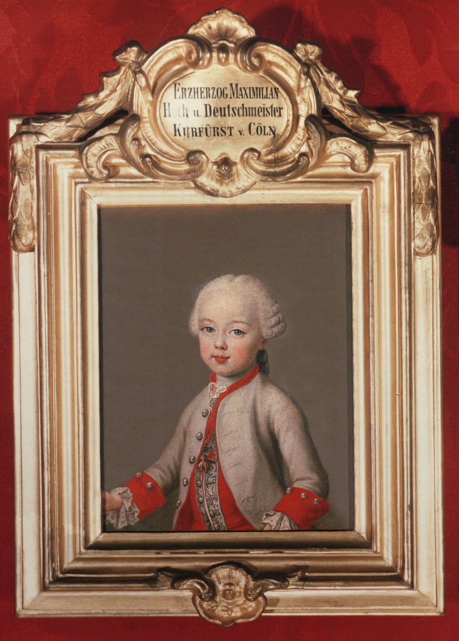 Maximiliano (1756-1801) hijo menor de Francisco I y María Teresa de Austria (1717-80) luego Arzobispo-elector de Colonia, 1762 de Jean Étienne Liotard