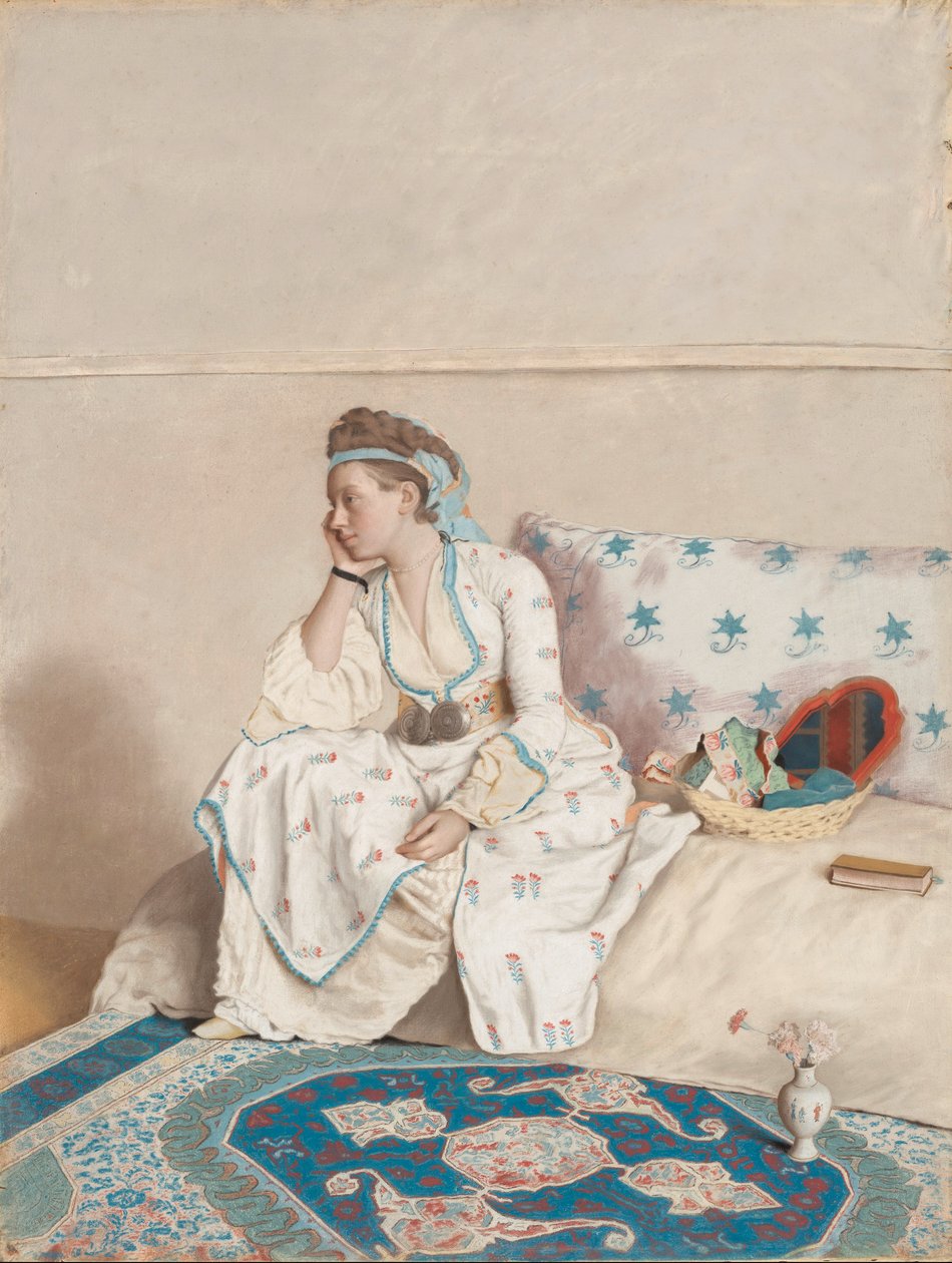 Retrato de Marie Fargues, esposa del artista, en traje turco de Jean Étienne Liotard
