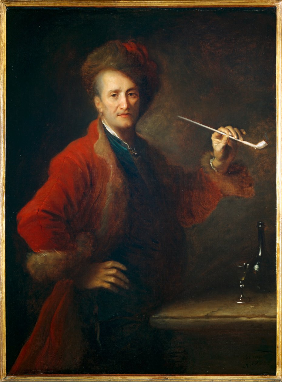 Retrato de un hombre en traje polaco, una pipa en la mano - Portrait d