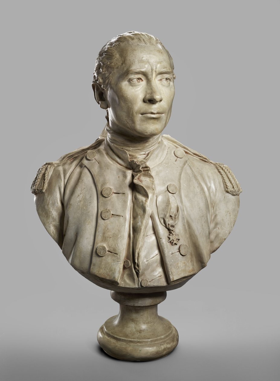 Busto Retrato de John Paul Jones, modelado en 1780, fundido en 1787-89 de Jean Antoine Houdon