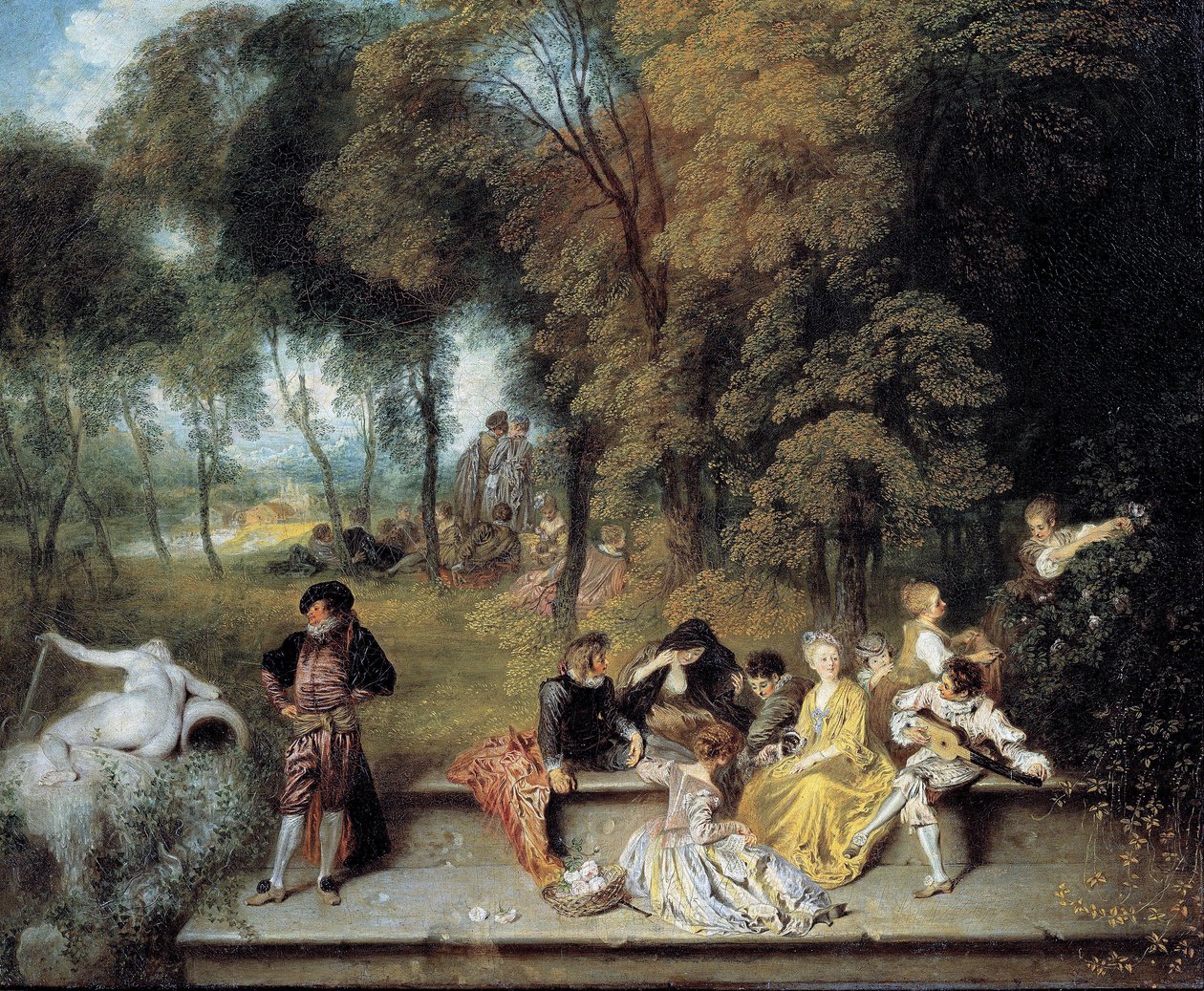 Los placeres del amor de Jean-Antoine Watteau