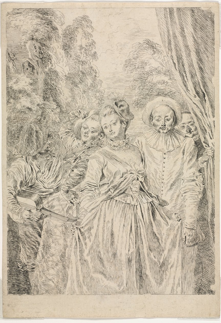 La ropa es italiana. de Jean-Antoine Watteau