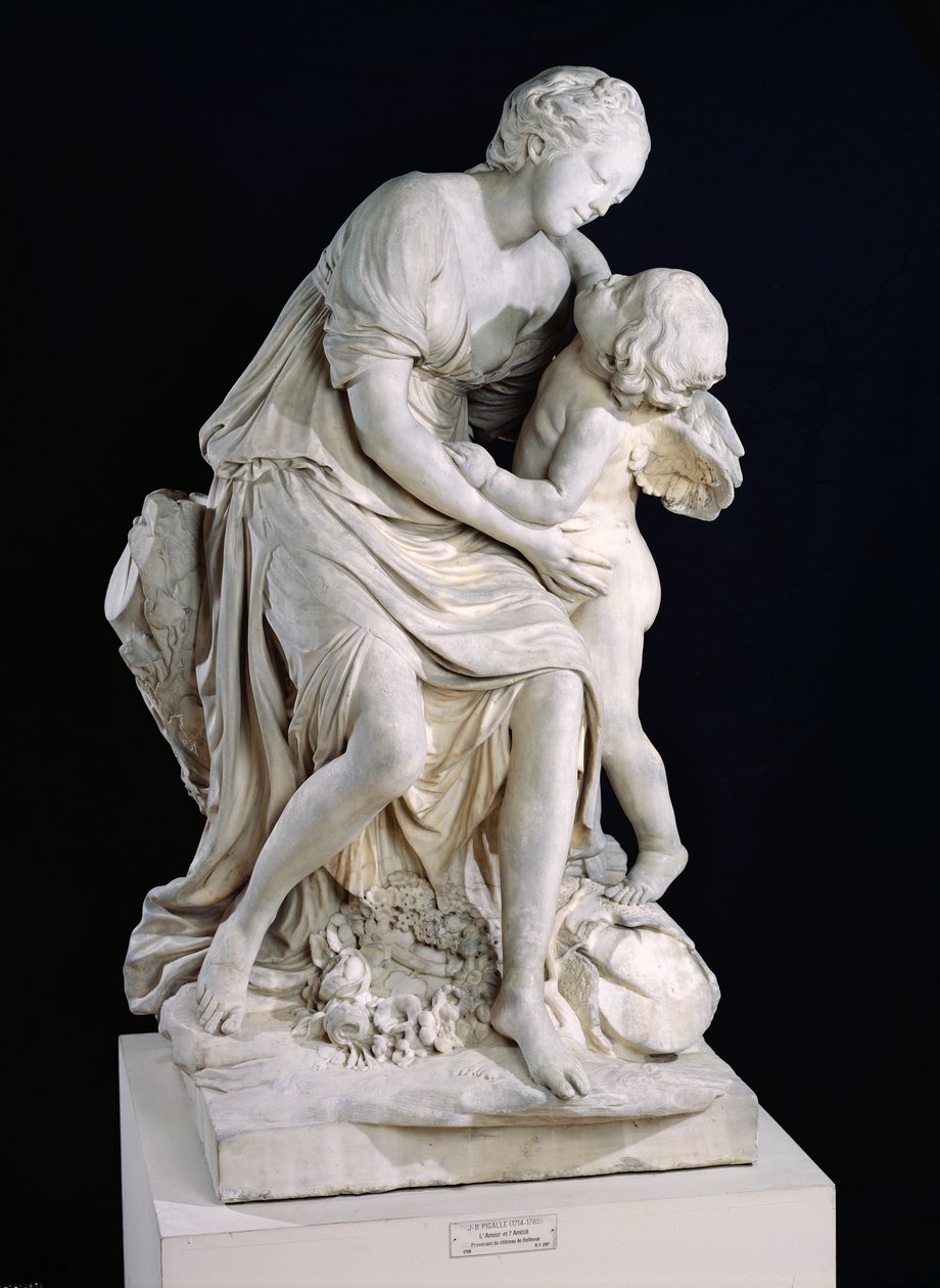 Amor y amistad, 1758 de Jean Baptiste Pigalle