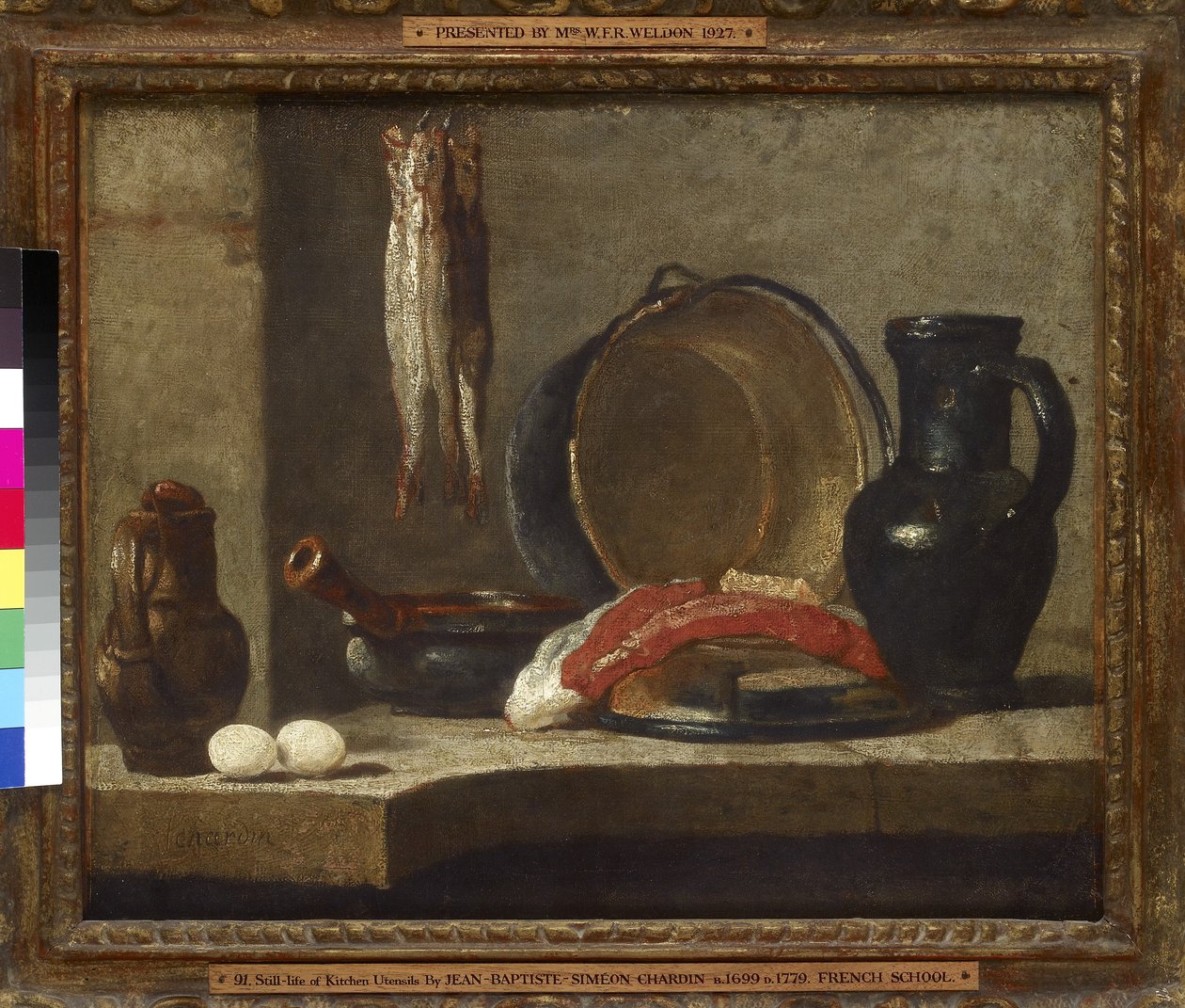 Naturaleza Muerta de Utensilios de Cocina, siglo XVIII de Jean Baptiste Simeon Chardin