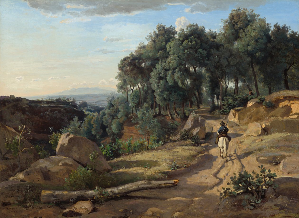 Vista cerca de Volterra de Jean-Baptiste-Camille Corot